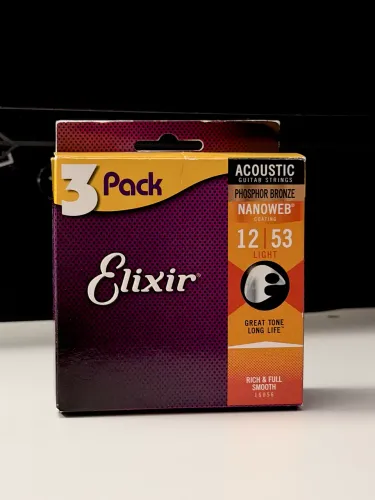 2 encordoamentos Elixir 0.12 (12 | 53) - Violão 