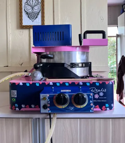 Máquina de Pipoca Gourmet Profissional GPOP Realis Pop - a gás