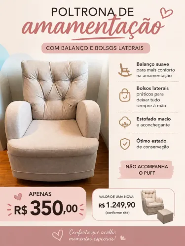 Poltrona de amamentação 
