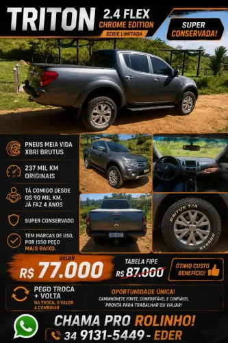 Mitsubishi L200 Triton HLS 2.4 Flex 16V CD Mec. 2016