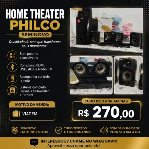 Home theater semi novo