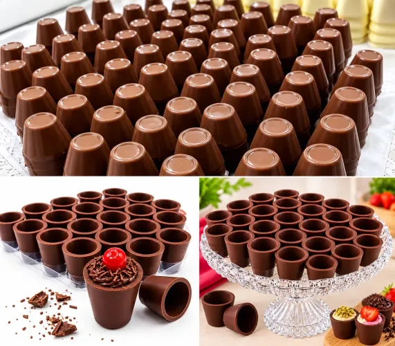 Vendo copinho de choc redondo p/ doces finos peso aprox 9g medindo 3cm R$ 30,00, 50 und