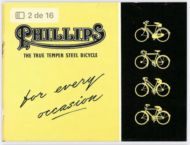Catálogo 1957 Bicicleta Antiga Phillips