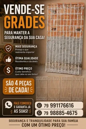 Vendo grades em boas condições.