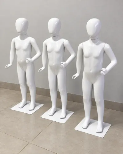 Kit 3 Manequins Infantis 4 a 6 Anos com Base