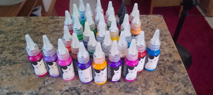 Set de Tintas Originais Tattoo Tatuagem Electric Ink 15ml validade 2029 lacradas