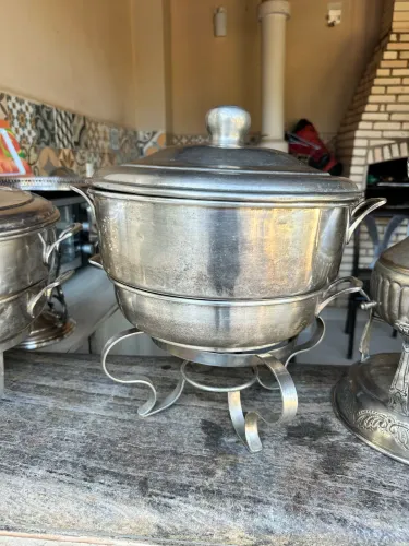 Réchaud de 10 litros banho maria prata 90