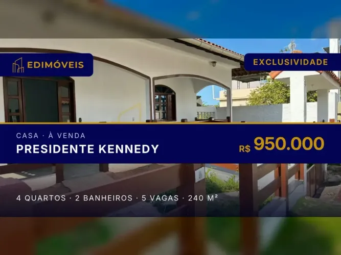 Casa única em Presidente Kennedy: aproveite o lote ao lado para novas ideias!