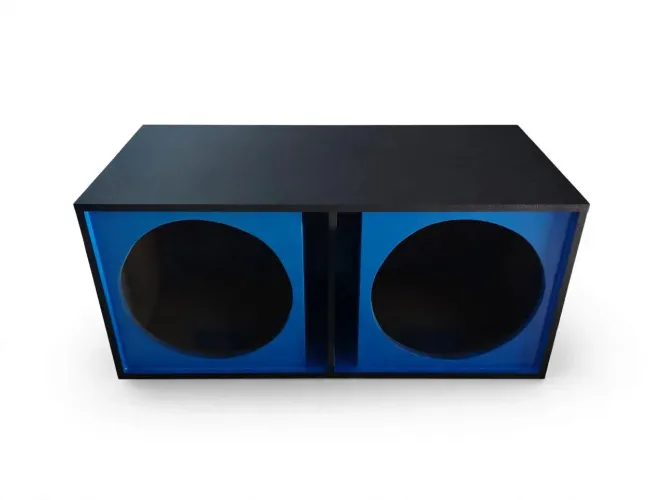 Caixa duto régua 2 woofer de 15 70 litros cada