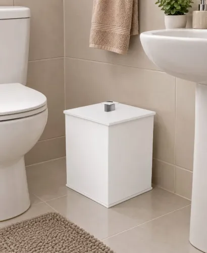 Promoção Lixeira Branca de MDF - 22/10/2026