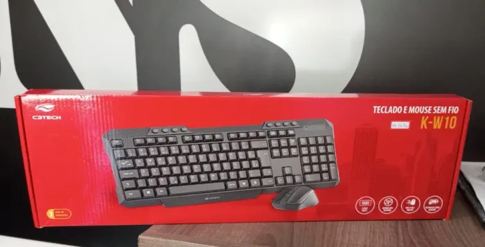 Kit Teclado e Mouse Sem Fio C3tech