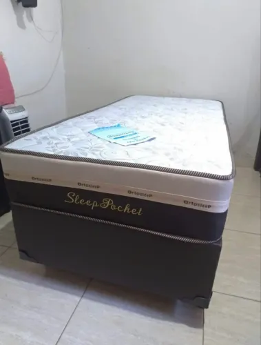 Cama box molas ensacadas solteiro pronto entrega