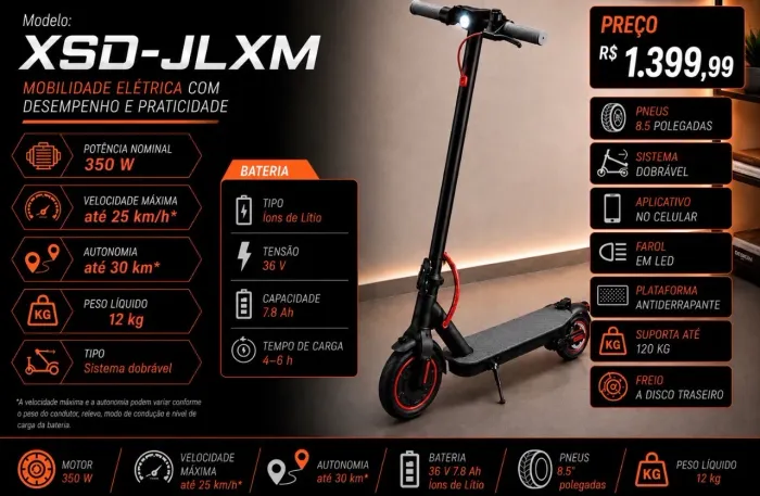 *Patinete elétrico 350W* XSD-JLXM