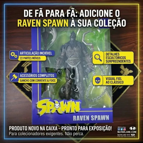 Action Figure - Raven Spawn - McFarlane Toys - Original - Lacrado