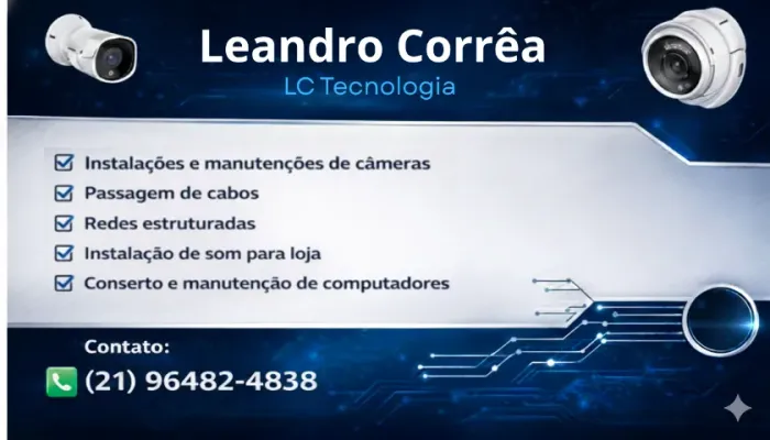 INSTALAÇÃO E MANUTENÇÃO DE CÂMERAS