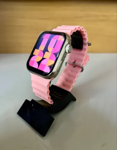  Smartwatch Série 9 Mini + 3 Pulseiras - Ideal para Pulsos Finos / Feminino / Infantil