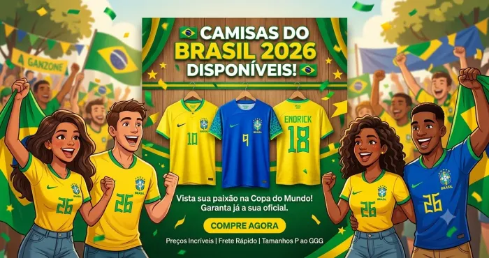Camisas da seleção brasileira copa 2026