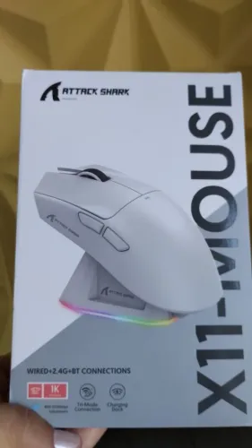 Mouse Gamer Attackshark X11 Branco (LACRADO)
