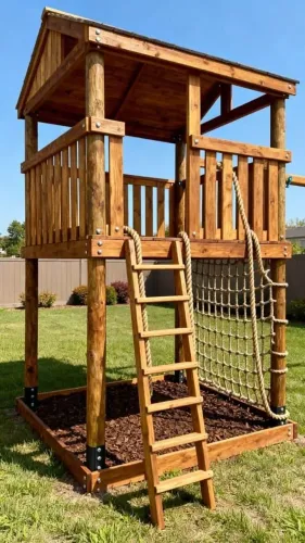 Playground parquinho de madeira infantil