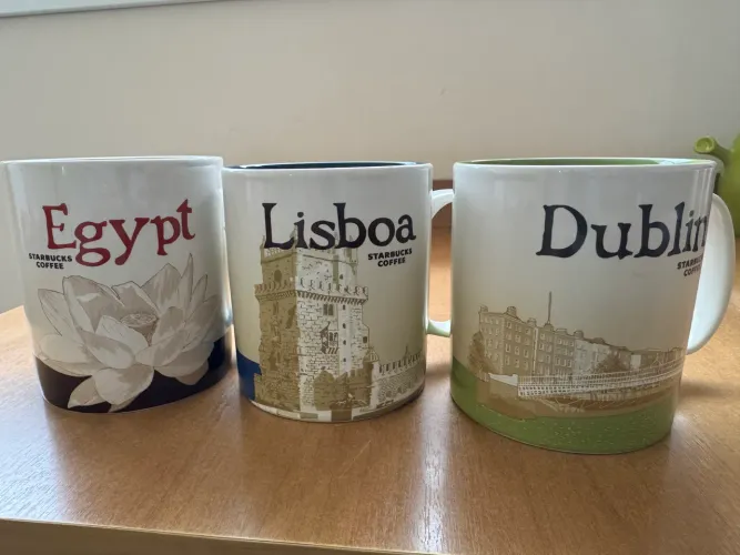 Canecas Starbucks-Coleção Países - Lisboa- Dublin-Egypt