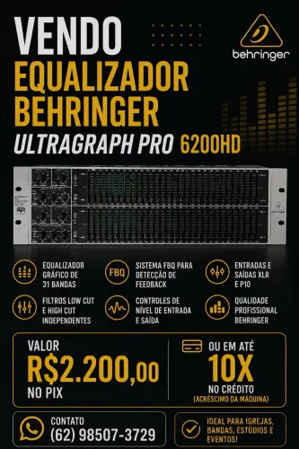 EQUALIZADOR BEHRINGER ULTRAGRAPH PRO 6200HD