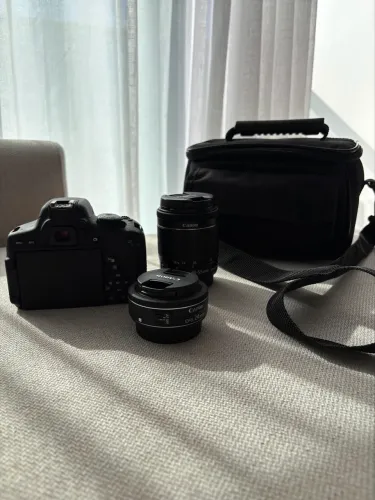 Canon Rebel T6i + 2 Lentes + Bateria + Carregador + Bolsa