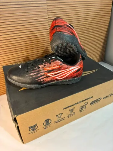 Chuteira Penalty Tornado Y-2 Society 42br Preta E Vermelha original