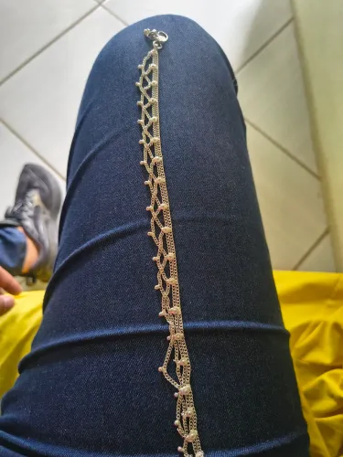 Tornozeleira de prata