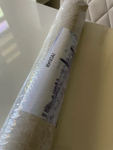 Papel de parede linho bege, rolo, Hontai, nunca usado