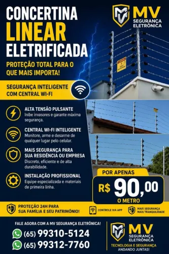Concertina linear eletrificada