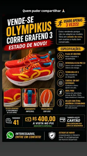VENDE-SE | Olympikus Corre Grafeno 3