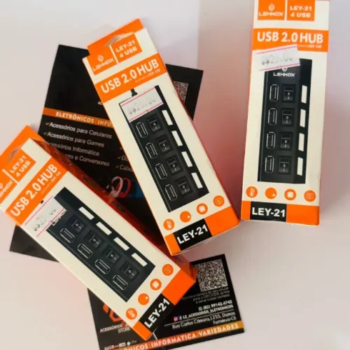Hub USB 4 Portas Liga e Desliga