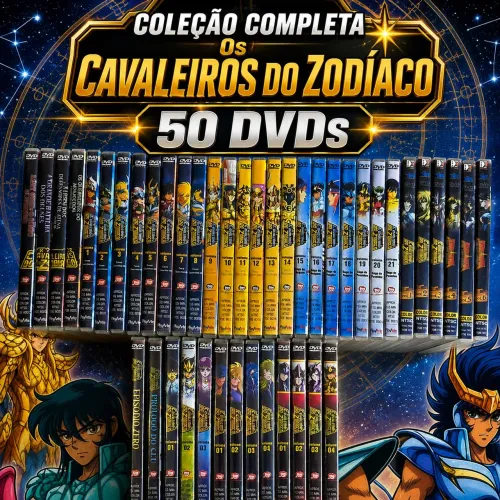 Coleção completa 50 DVDs Os Cavaleiros do Zodíaco