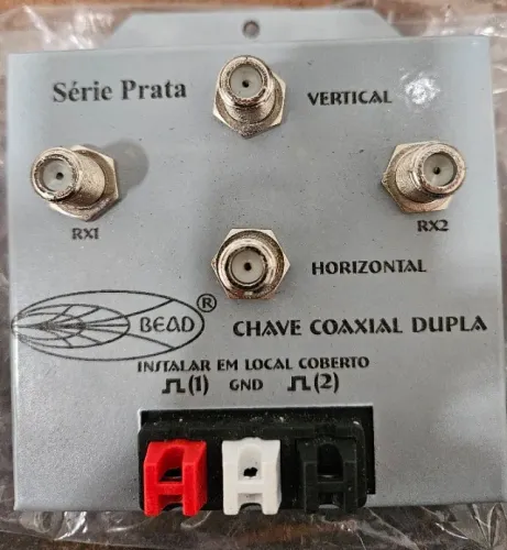 Chave Coaxial Dupla Bead Para Antena Parabolica