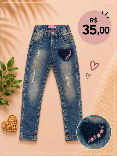 Jeans Menina Tam 6