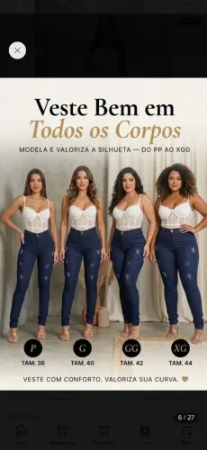 Calça Jeans Feminina Preta Skiny Cintura Alta Levanta Bumbum