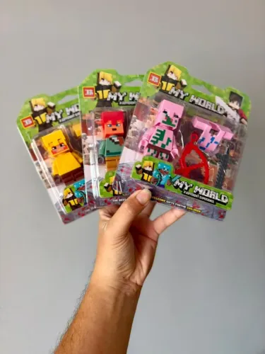 Boneco Minecraft Personagens Sortidos Colecionáveis
