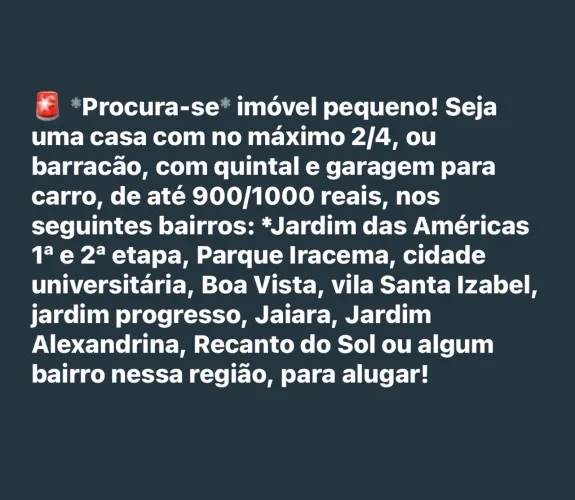 PROCURO PARA ALUGAR!!!