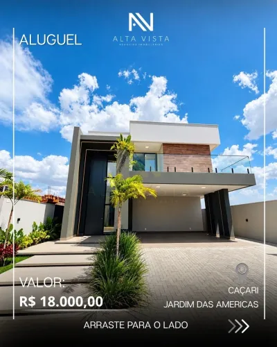 Casa 3 suítes master com piscina em um condomínio fechado - Caçari
