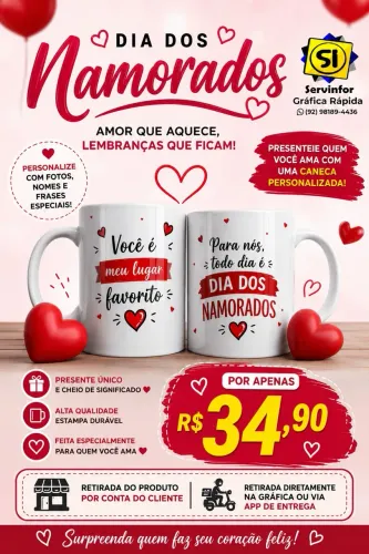 Caneca Dia dos Namorados 