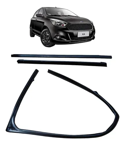 Kit Pestana Porta Dianteira Direita Ford  Ka Hatch 1.0 2016 Preto