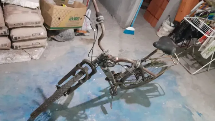 Bicicleta freio a disco + garfo com amortecedor