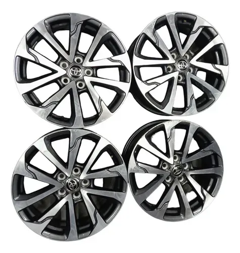 Jogo Roda Aro 18 Toyota Corolla Cross 2020 2021 2022 2023 24 Preto