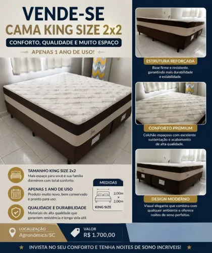 Vendo cama King!