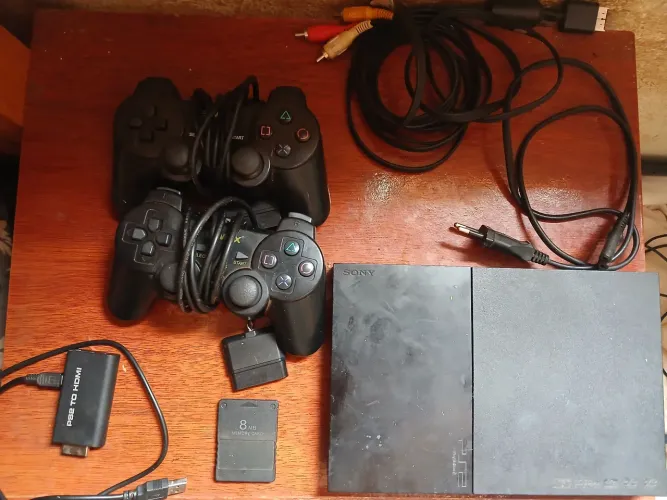Playstation/PS2 - usado - Completo - com conversor HDMI incluso