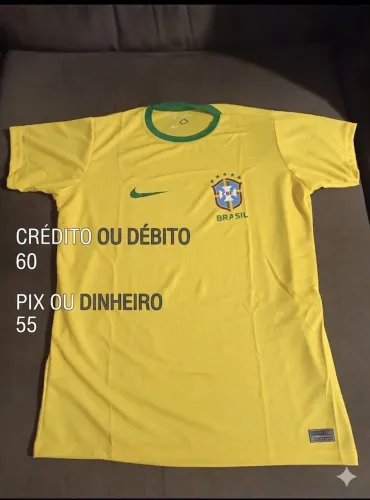 Camisa unissex Brasil modelo torcedor