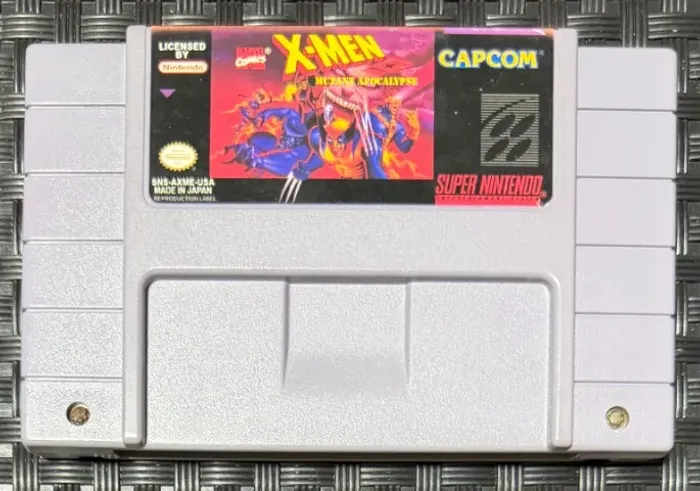 X-Men Mutant Apocalypse Original SNES Super Nintendo * Relabel Frontal