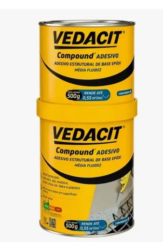 Adesivo Epóxi Estrutural Compound Vedacit 1kg