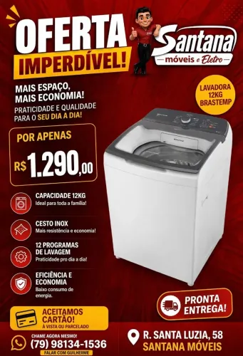 Máquina de lavar em promoção imperdível!