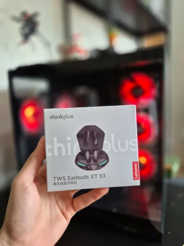 Fone de Ouvido Bluetooth Lenovo Thinkplus XT53 TWS Gamer - Display Digital LED & Baixa Lat